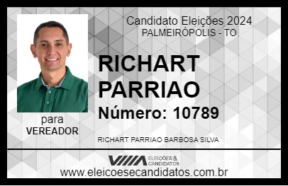 Candidato RICHART PARRIAO 2024 - PALMEIRÓPOLIS - Eleições