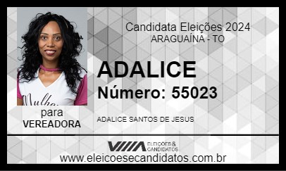 Candidato ADALICE 2024 - ARAGUAÍNA - Eleições