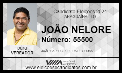 Candidato JOÃO NELORE 2024 - ARAGUAÍNA - Eleições