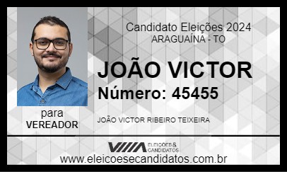 Candidato JOÃO VICTOR 2024 - ARAGUAÍNA - Eleições