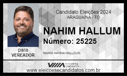 Candidato NAHIM HALLUM 2024 - ARAGUAÍNA - Eleições