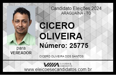 Candidato CICERO OLIVEIRA 2024 - ARAGUAÍNA - Eleições