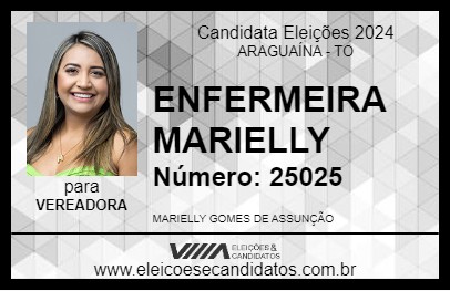 Candidato ENFERMEIRA MARIELLY 2024 - ARAGUAÍNA - Eleições