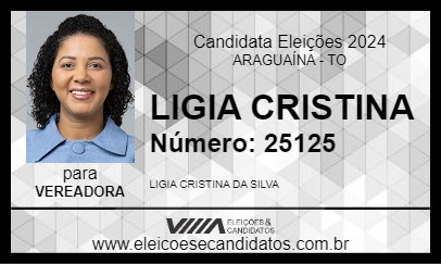 Candidato LIGIA CRISTINA 2024 - ARAGUAÍNA - Eleições