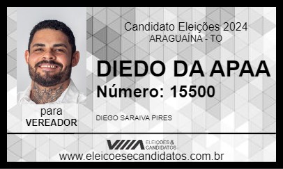 Candidato DIEGO DA APAA 2024 - ARAGUAÍNA - Eleições