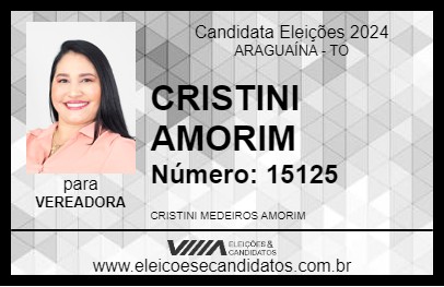 Candidato CRISTINI AMORIM 2024 - ARAGUAÍNA - Eleições