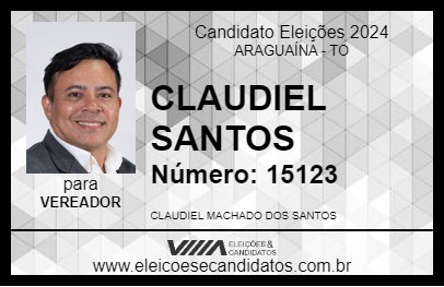 Candidato CLAUDIEL SANTOS 2024 - ARAGUAÍNA - Eleições