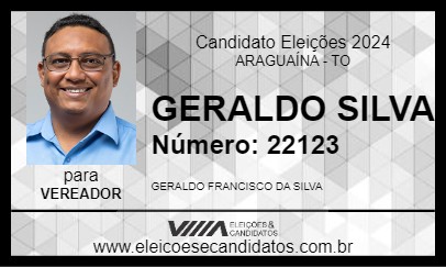 Candidato GERALDO SILVA 2024 - ARAGUAÍNA - Eleições