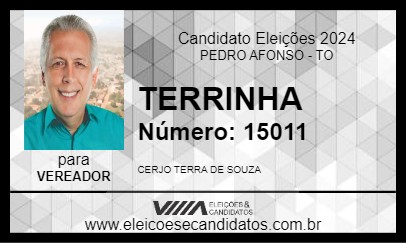 Candidato TERRINHA 2024 - PEDRO AFONSO - Eleições