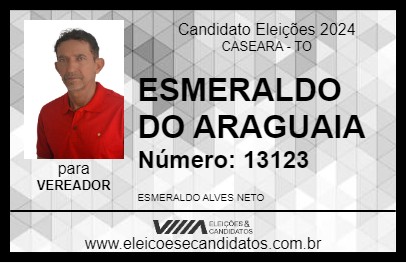 Candidato ESMERALDO DO ARAGUAIA 2024 - CASEARA - Eleições