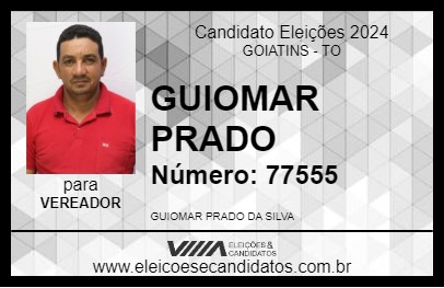 Candidato GUIOMAR PRADO 2024 - GOIATINS - Eleições