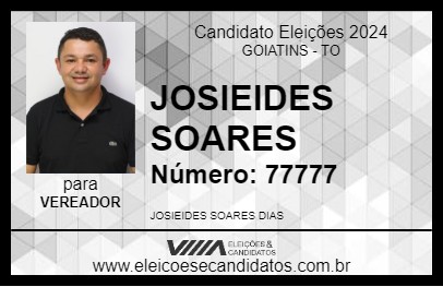 Candidato JOSIEIDES SOARES 2024 - GOIATINS - Eleições