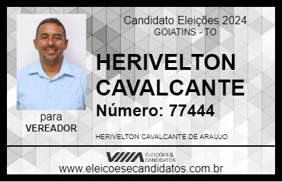 Candidato HERIVELTON CAVALCANTE 2024 - GOIATINS - Eleições