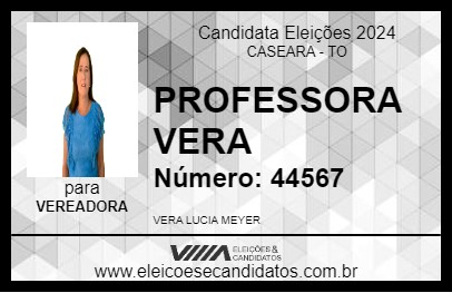 Candidato PROFESSORA VERA 2024 - CASEARA - Eleições