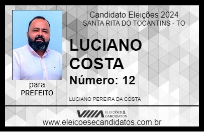 Candidato LUCIANO COSTA 2024 - SANTA RITA DO TOCANTINS - Eleições