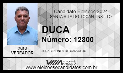 Candidato DUCA 2024 - SANTA RITA DO TOCANTINS - Eleições