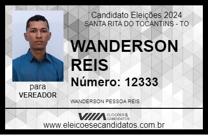 Candidato WANDERSON REIS 2024 - SANTA RITA DO TOCANTINS - Eleições