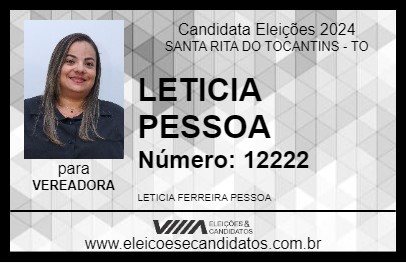 Candidato PROFESSORA LETÍCIA PESSOA 2024 - SANTA RITA DO TOCANTINS - Eleições