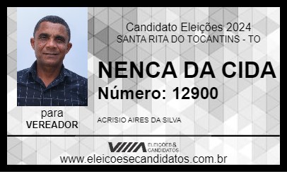 Candidato NENCA DA CIDA 2024 - SANTA RITA DO TOCANTINS - Eleições