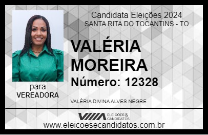 Candidato VALÉRIA MOREIRA 2024 - SANTA RITA DO TOCANTINS - Eleições