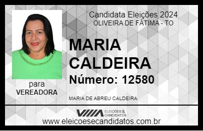 Candidato MARIA CALDEIRA 2024 - OLIVEIRA DE FÁTIMA - Eleições