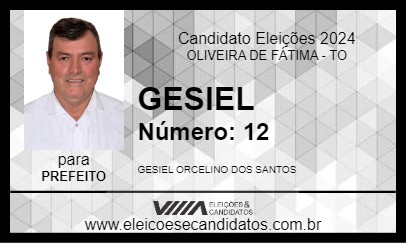 Candidato GESIEL 2024 - OLIVEIRA DE FÁTIMA - Eleições