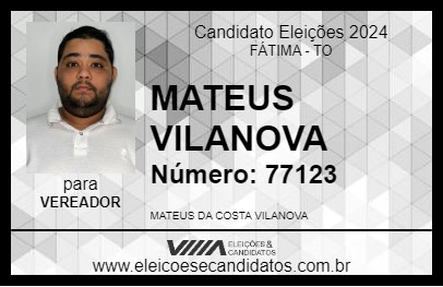 Candidato MATEUS VILANOVA 2024 - FÁTIMA - Eleições