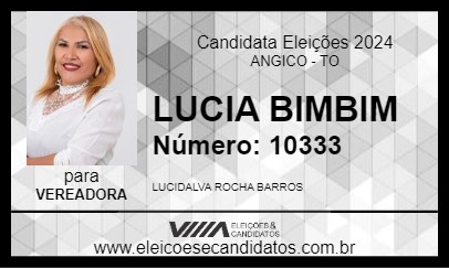 Candidato LUCIA BIMBIM 2024 - ANGICO - Eleições