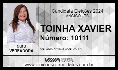 Candidato TOINHA XAVIER 2024 - ANGICO - Eleições