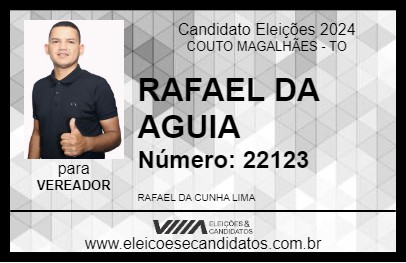 Candidato RAFAEL DA AGUIA 2024 - COUTO MAGALHÃES - Eleições