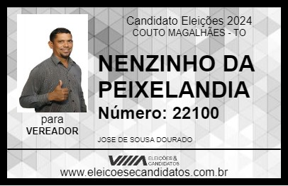 Candidato NENZINHO DA PEIXILÂNDIA 2024 - COUTO MAGALHÃES - Eleições