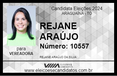 Candidato ENFERMEIRA REJANE ARAÚJO 2024 - ARAGUAÍNA - Eleições