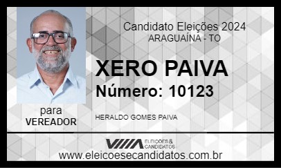 Candidato XERO PAIVA 2024 - ARAGUAÍNA - Eleições