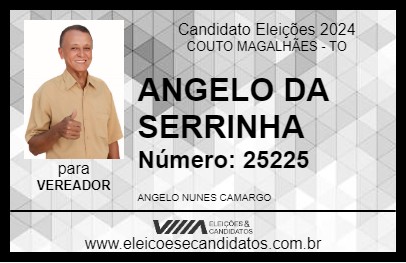 Candidato ANGELO DA SERRINHA 2024 - COUTO MAGALHÃES - Eleições