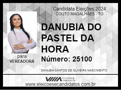 Candidato DANUBIA DO PASTEL DA HORA 2024 - COUTO MAGALHÃES - Eleições