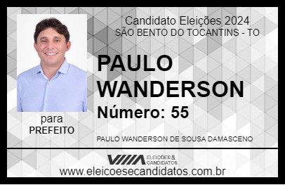 Candidato PAULO WANDERSON 2024 - SÃO BENTO DO TOCANTINS - Eleições