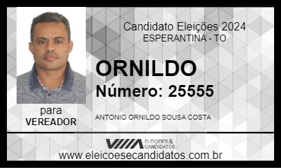 Candidato ORNILDO 2024 - ESPERANTINA - Eleições