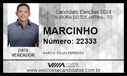 Candidato MARCINHO 2024 - AURORA DO TOCANTINS - Eleições