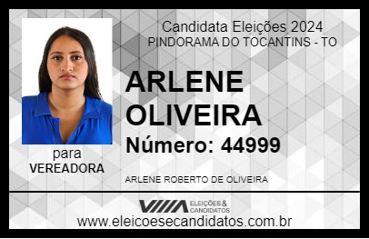 Candidato ARLENE OLIVEIRA 2024 - PINDORAMA DO TOCANTINS - Eleições