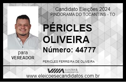 Candidato PÉRICLES OLIVEIRA 2024 - PINDORAMA DO TOCANTINS - Eleições