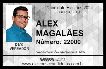 Candidato ALEX MAGALHÃES 2024 - GURUPI - Eleições