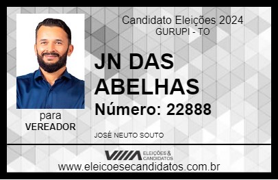 Candidato JN DAS ABELHAS 2024 - GURUPI - Eleições