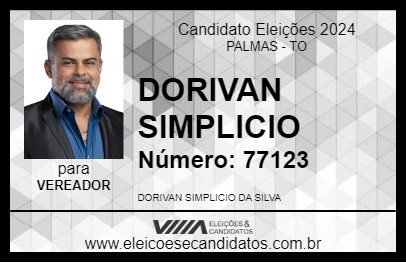 Candidato DORIVAN SIMPLICIO 2024 - PALMAS - Eleições