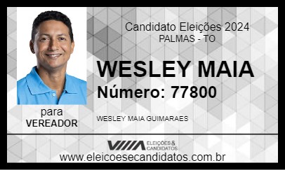 Candidato WESLEY MAIA 2024 - PALMAS - Eleições