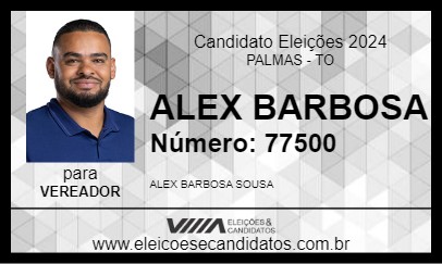 Candidato ALEX BARBOSA 2024 - PALMAS - Eleições