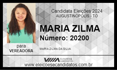 Candidato MARIA ZILMA 2024 - AUGUSTINÓPOLIS - Eleições