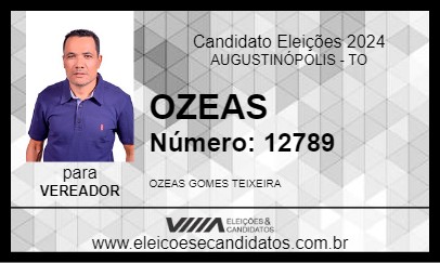 Candidato OZEAS 2024 - AUGUSTINÓPOLIS - Eleições