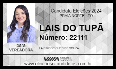 Candidato LAIS DO TUPÃ 2024 - PRAIA NORTE - Eleições