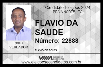 Candidato FLAVIO DA SAUDE 2024 - PRAIA NORTE - Eleições