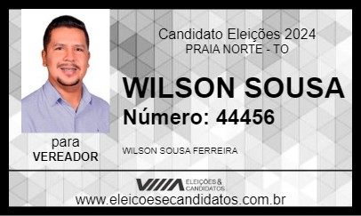 Candidato WILSON SOUSA 2024 - PRAIA NORTE - Eleições